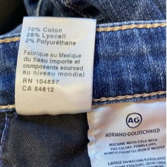 Adriano Goldschmied AG High-Rise Stevie Ankle Jeans Distressed Blue Denim Womens - Picture 4 of 11